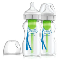 Dr. Brown's Glass Wide-Neck Baby Bottles - 9 oz (2-Pack)