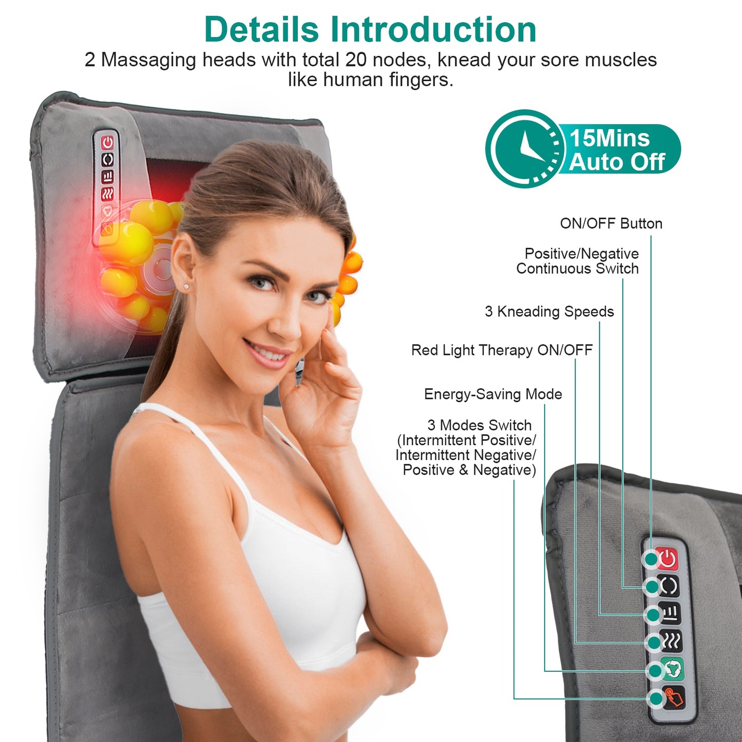 Body Massage Mat for Pain Relief with 10 massager points