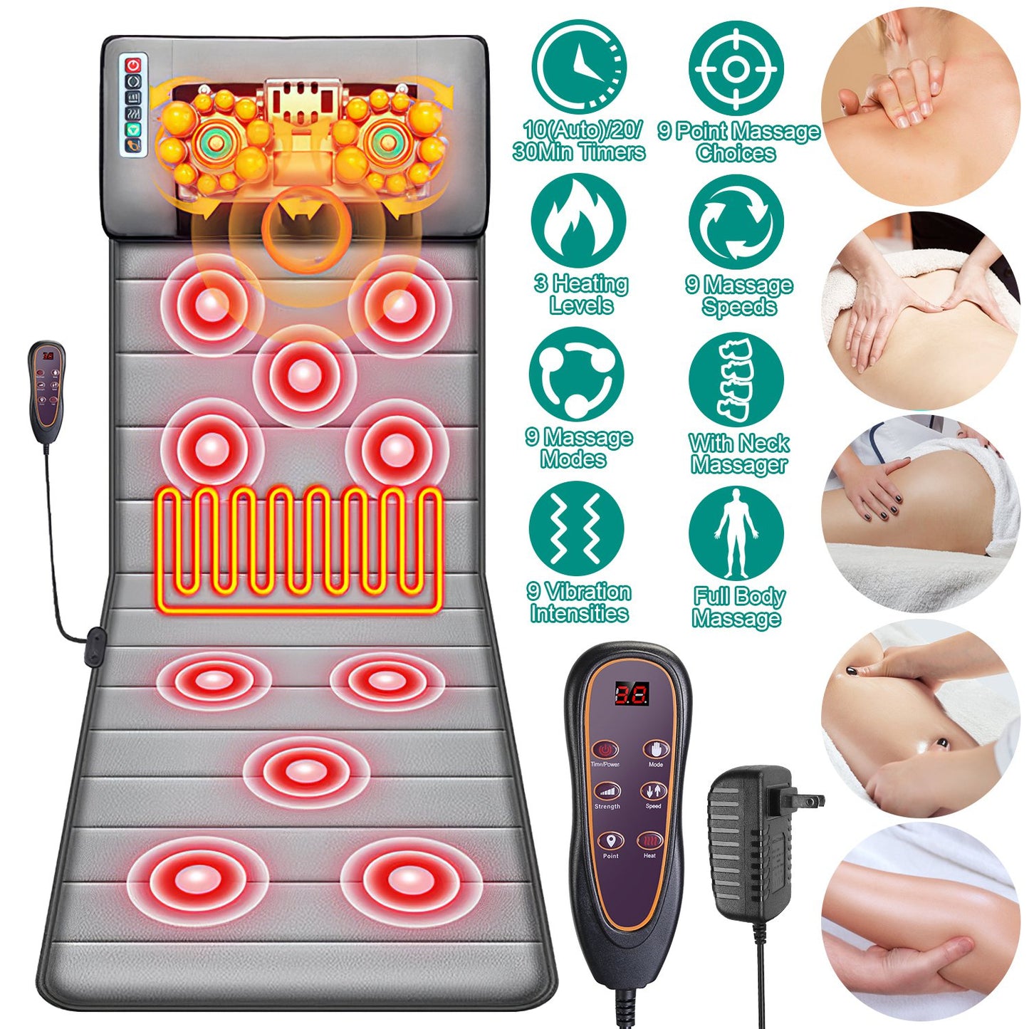 Body Massage Mat for Pain Relief with 10 massager points