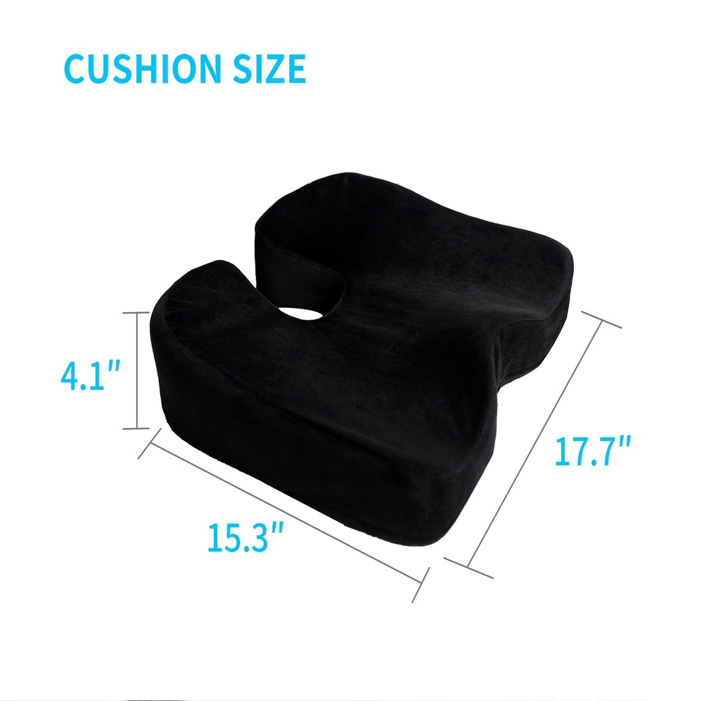 Breathable Memory Foam Chair Seat Cushion (Black) – Ultimate Comfort