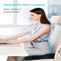 Breathable Memory Foam Chair Seat Cushion (Black) – Ultimate Comfort