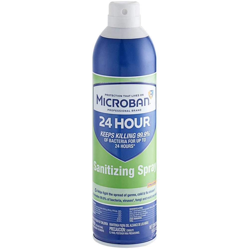 P&G Microban 24 Aerosol Disinfectant Spray, Citrus Scent, 15 fl oz (6 Pack)