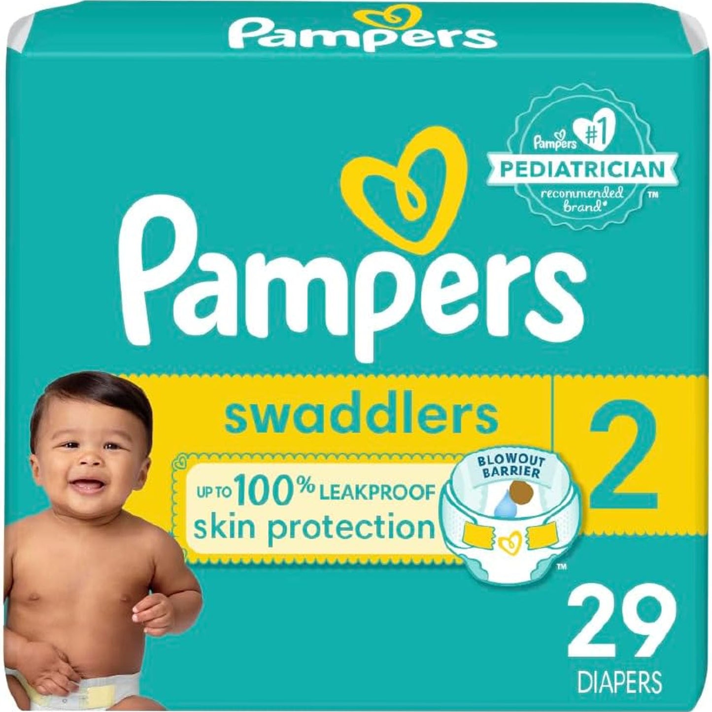 Pampers Swaddlers Diapers - Size 2, 29 Count