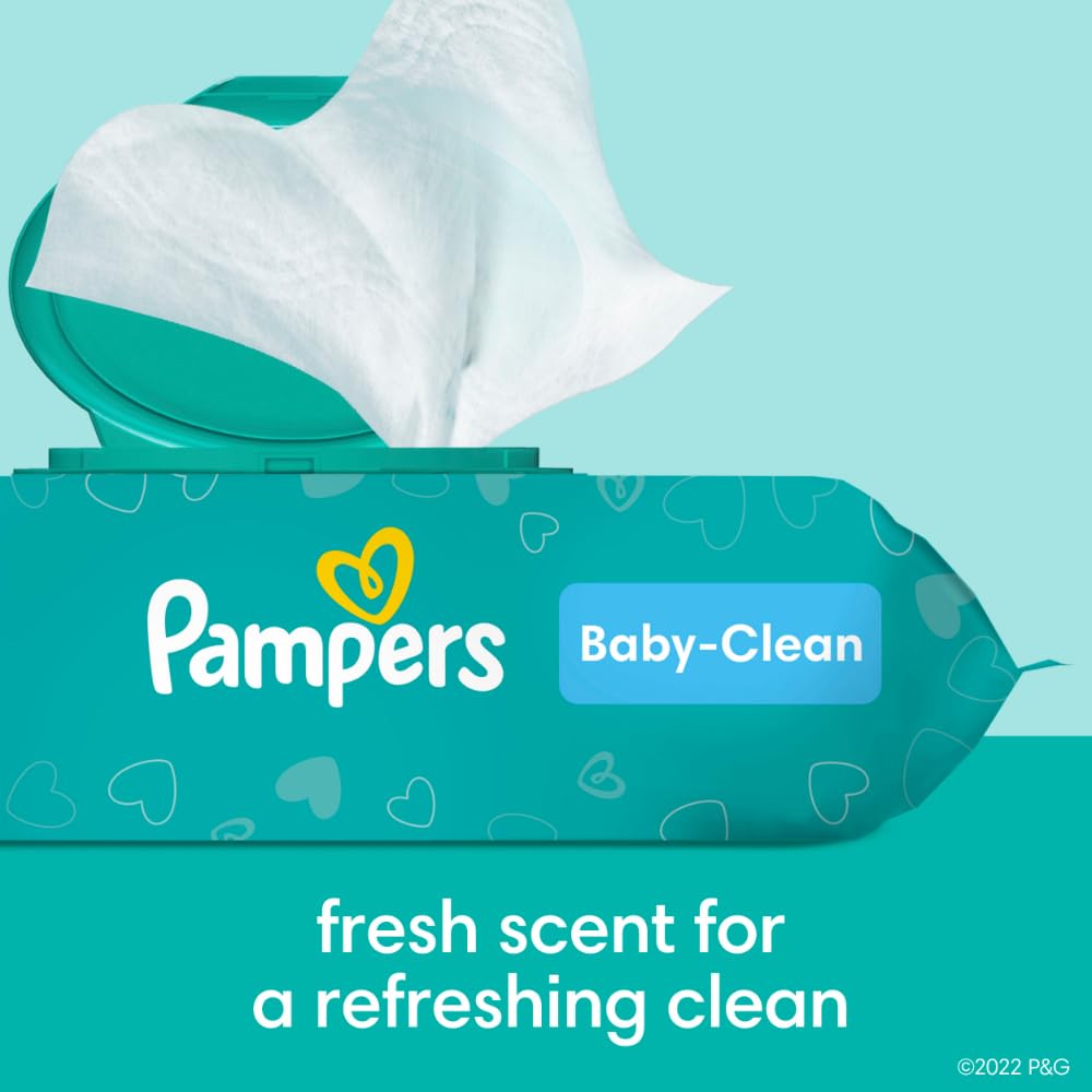 Pampers Baby Wipes Fragrance Free 3X Pop-Top Pack, 216 Count