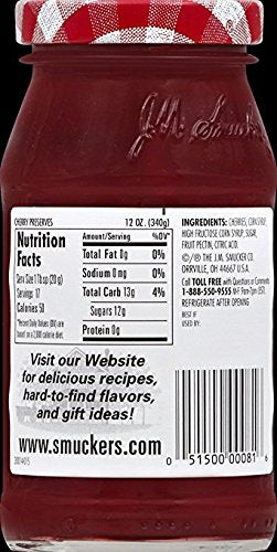 Smucker's Cherry Preserves 12-Ounce (Pack of 2)