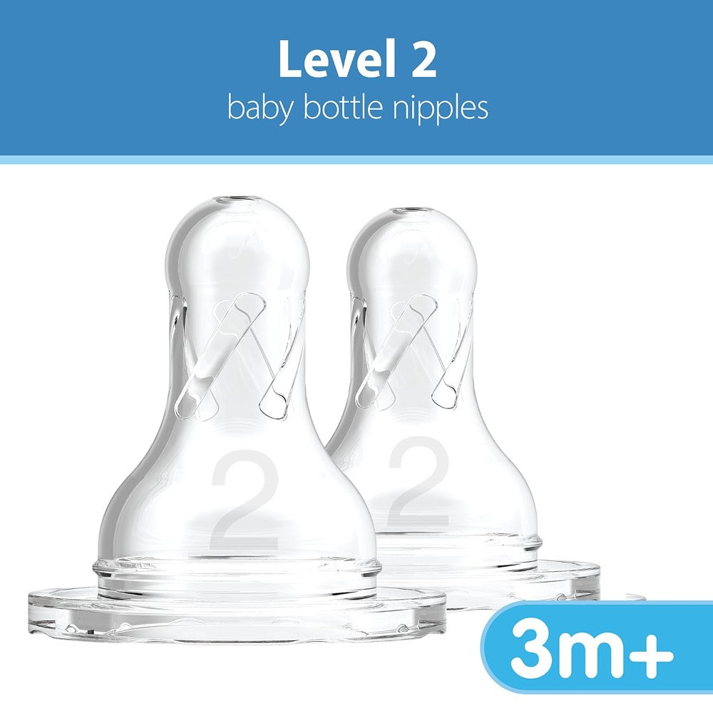 Dr. Brown's Original Nipple, Level 2 (3m+), 2 Count