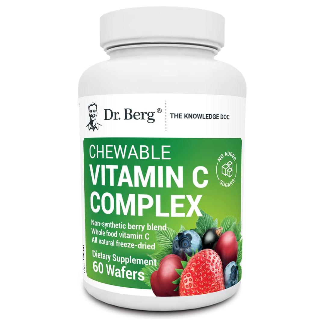 Dr. Berg's Natural Vitamin C Complex (60 Chewable Tablets) - 100% Non-GMO