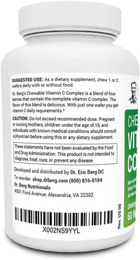 Dr. Berg's Natural Vitamin C Complex (60 Chewable Tablets) - 100% Non-GMO