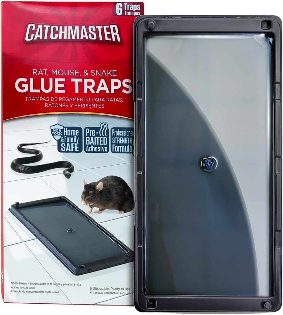 Catchmaster Glue Mouse Traps Pre-Baited Adhesive Plastic Trays-12Pack