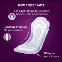 Poise Incontinence Pad Ultra Thin Long, 24 Count (pack of 6)