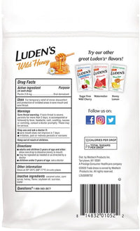 Luden's Wild Honey Flavor Deliciously Soothing Throat Drops 30 Count