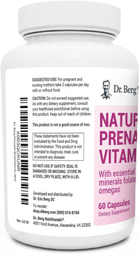 Dr. Berg Natural Prenatal MultiVitamins for Women - 60 Capsules