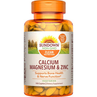 Sundown Calcium Magnesium Zinc - Immune, Bone & Nerve Health Support, 100 Caplets