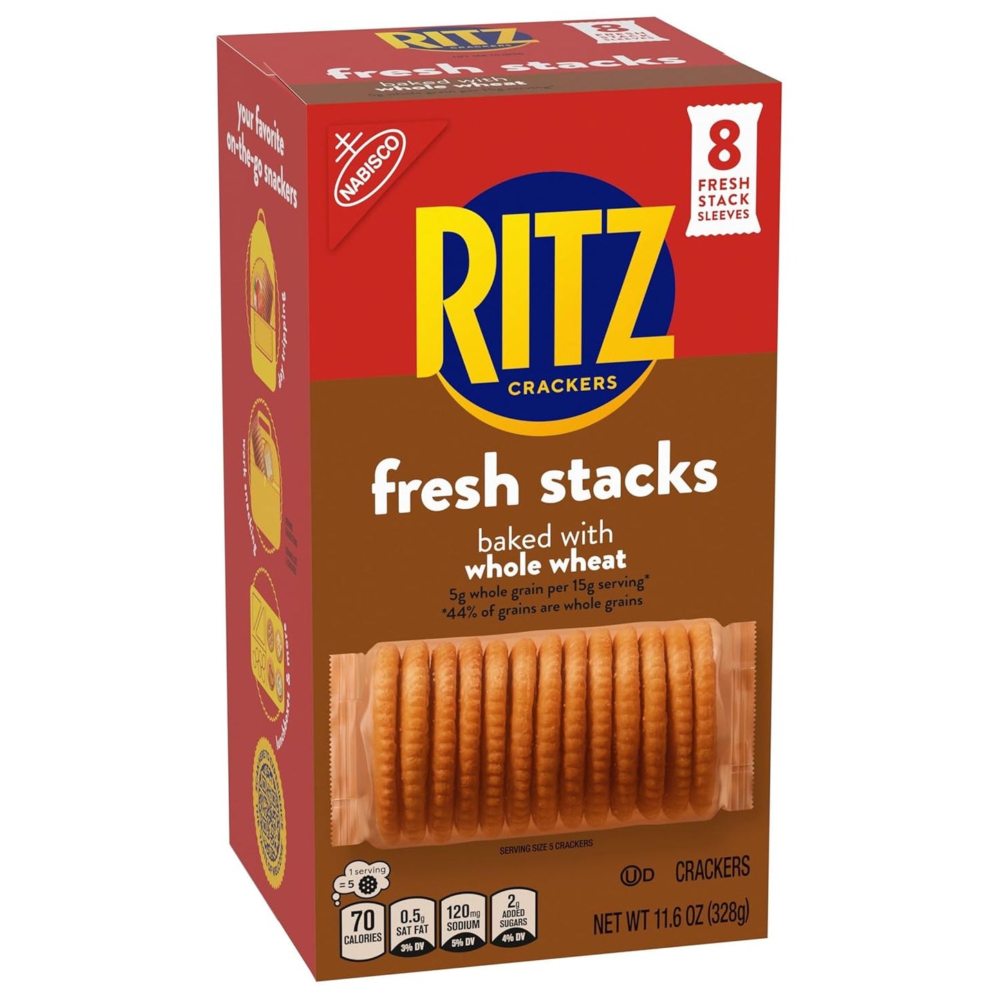 RITZ Fresh Stacks Whole Wheat Crackers 8 Count, 11.6 oz