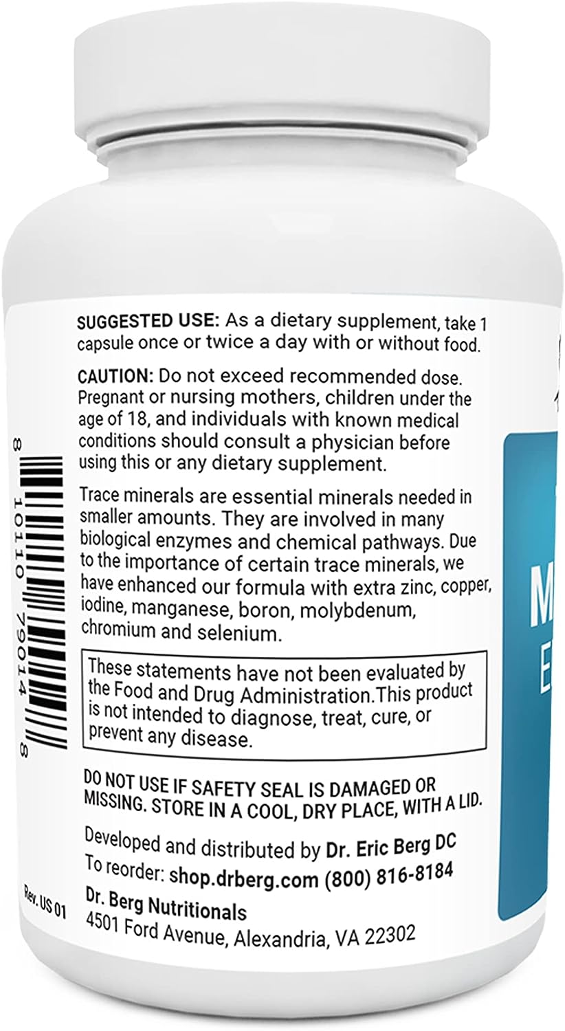 Dr. Berg Trace Minerals Enhanced Complex - Dietary Supplements - 60 Capsules