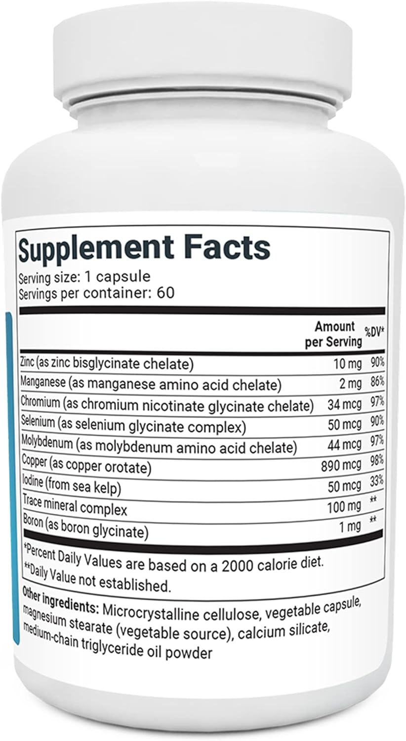 Dr. Berg Trace Minerals Enhanced Complex - Dietary Supplements - 60 Capsules