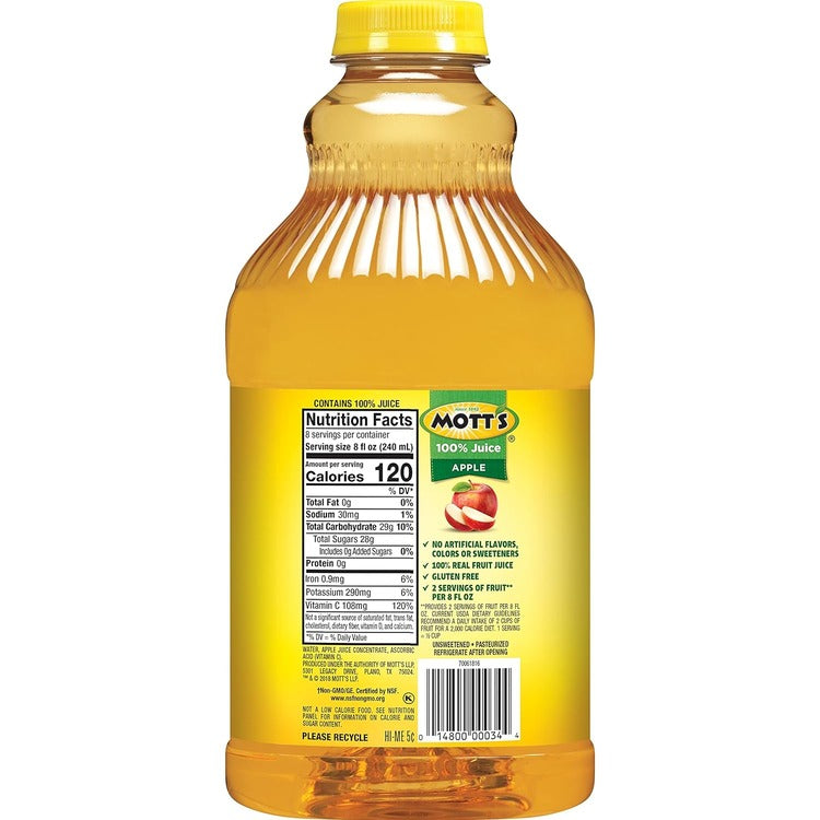 Mott's 100% Original Apple Juice, 64 fl oz bottle