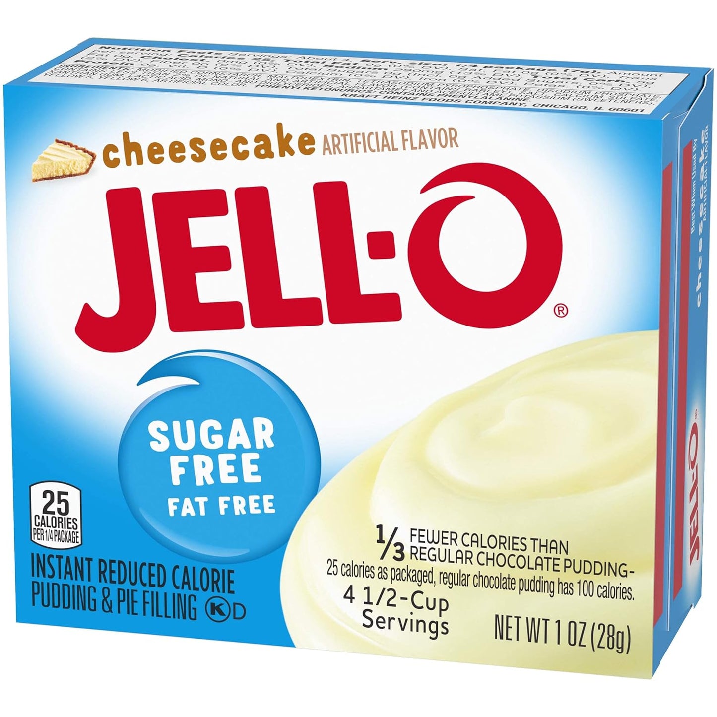 Jell-O Cheesecake Instant Pudding Mix Fat-Free Dessert 1oz(Pack of 4)