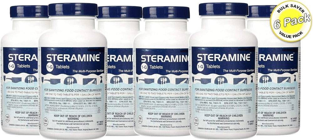 Edwards-Councilor Steramine Sanitizer Tablets S150e48 - 150 Count