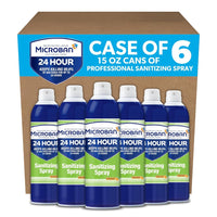 P&G Microban 24 Aerosol Disinfectant Spray, Citrus Scent, 15 fl oz (6 Pack)