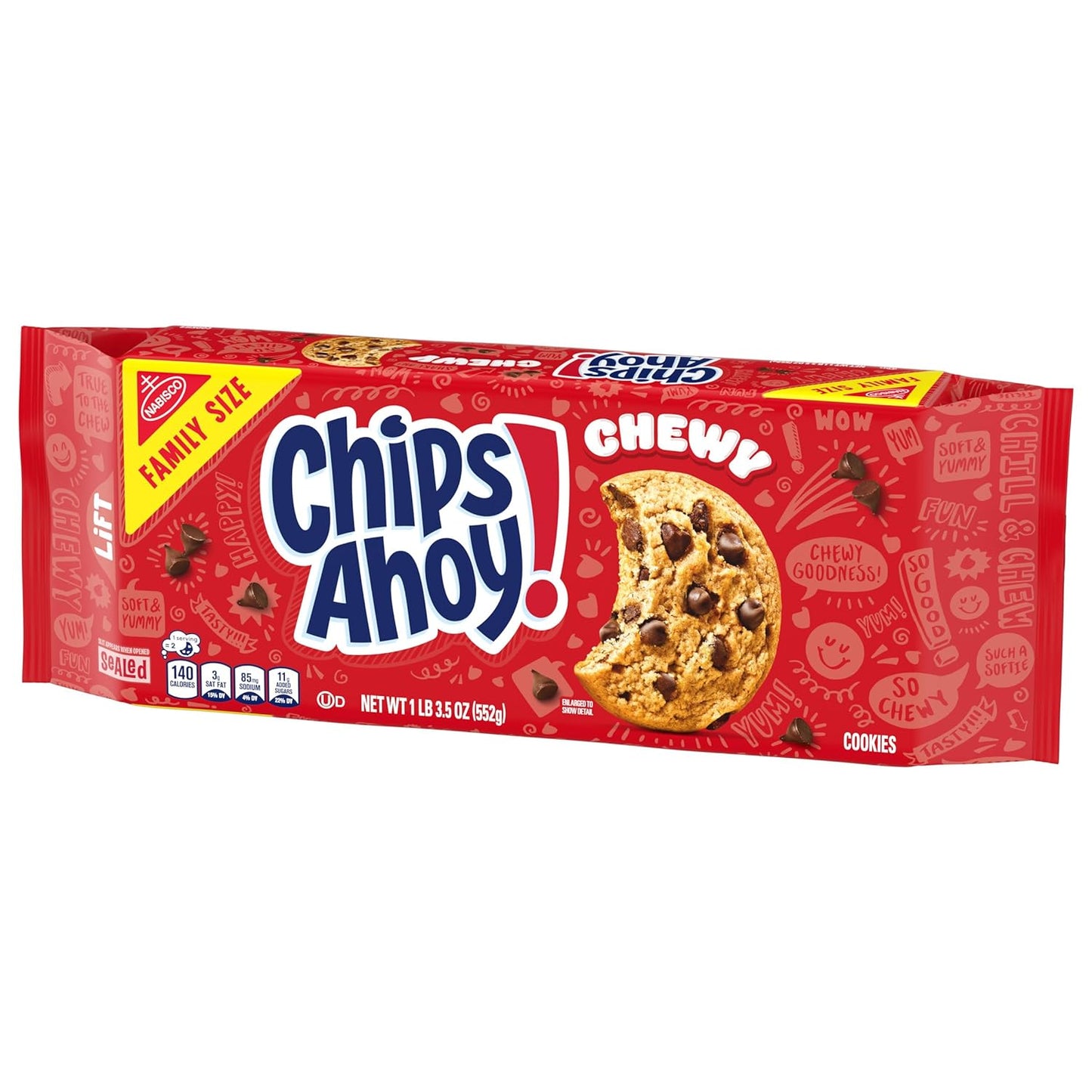 CHIPS AHOY! Chewy Chocolate Chip Cookies Delicious Treats Family Size 19.5 oz