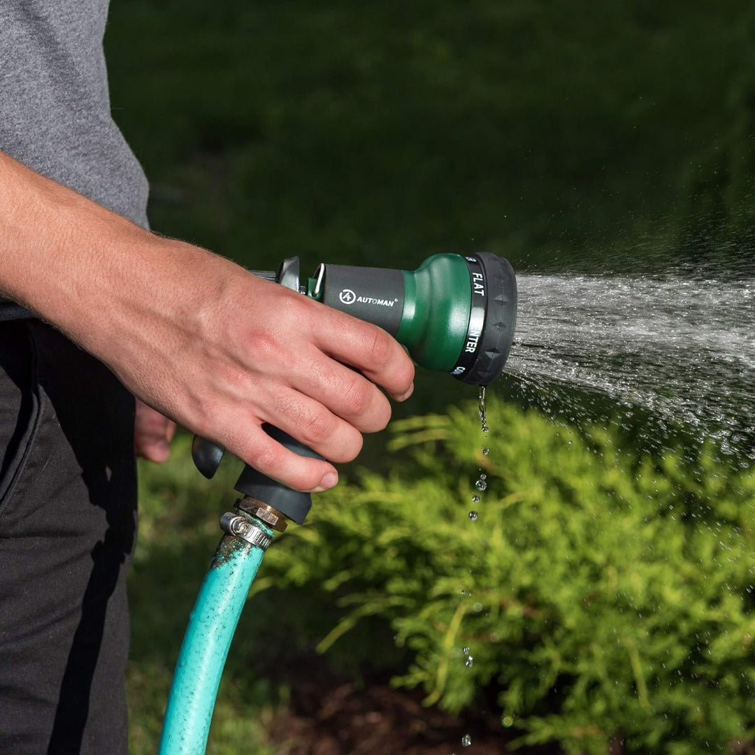 AUTOMAN- Garden-Hose-Nozzle with Heavy Duty 7 Adjustable Watering Patterns