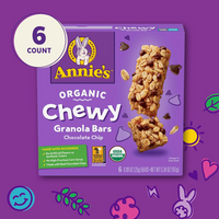 Annie's Organic Chewy Granola Bars, Chocolate Chip, 6 Bars, 5.34 oz