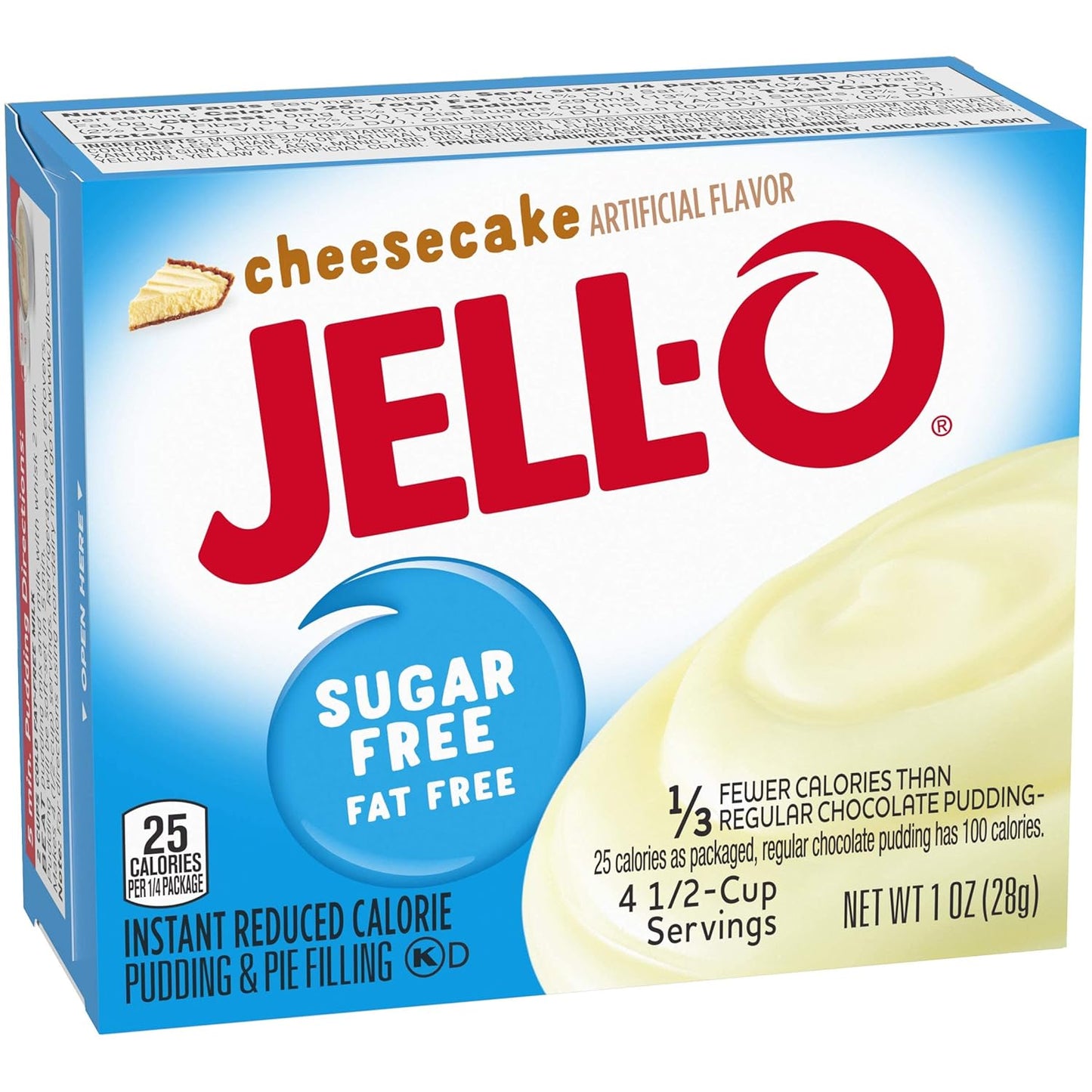 Jell-O Cheesecake Instant Pudding Mix Fat-Free Dessert 1oz(Pack of 4)