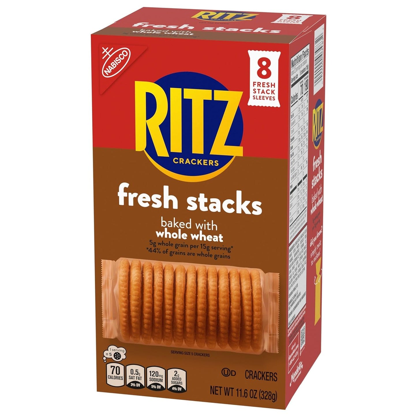 RITZ Fresh Stacks Whole Wheat Crackers 8 Count, 11.6 oz