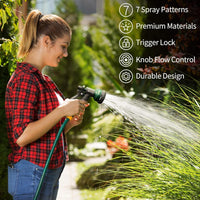 AUTOMAN- Garden-Hose-Nozzle with Heavy Duty 7 Adjustable Watering Patterns