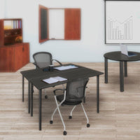 Regency Kee Folding Training Seminar Dining Table Ash Gray/Black - 42"x24"