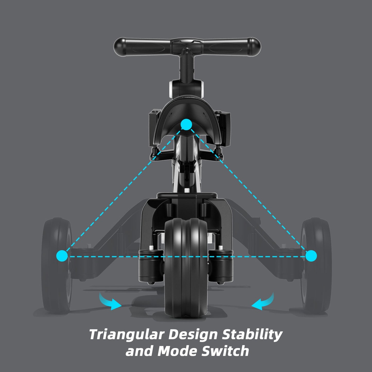 Toddler Tricycle 3-in-1 Adjustable with Removable Pedals for Kids Age 1-4