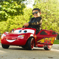 Ride-On Lightning McQueen with Flashing Lights and Traction Tires for Kids 3+