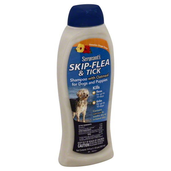 Sergent's Skip-Flea & Tick Shampoo with Oatmeal, Hawaiian Ginger For Dogs & Puppies