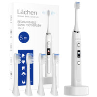 Electro-Sonic Toothbrush with 5 Cleaning Functions, LCD Display, and 4 Replacement Heads