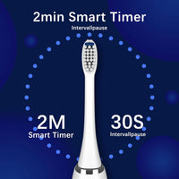 Electro-Sonic Toothbrush with 5 Cleaning Functions, LCD Display, and 4 Replacement Heads