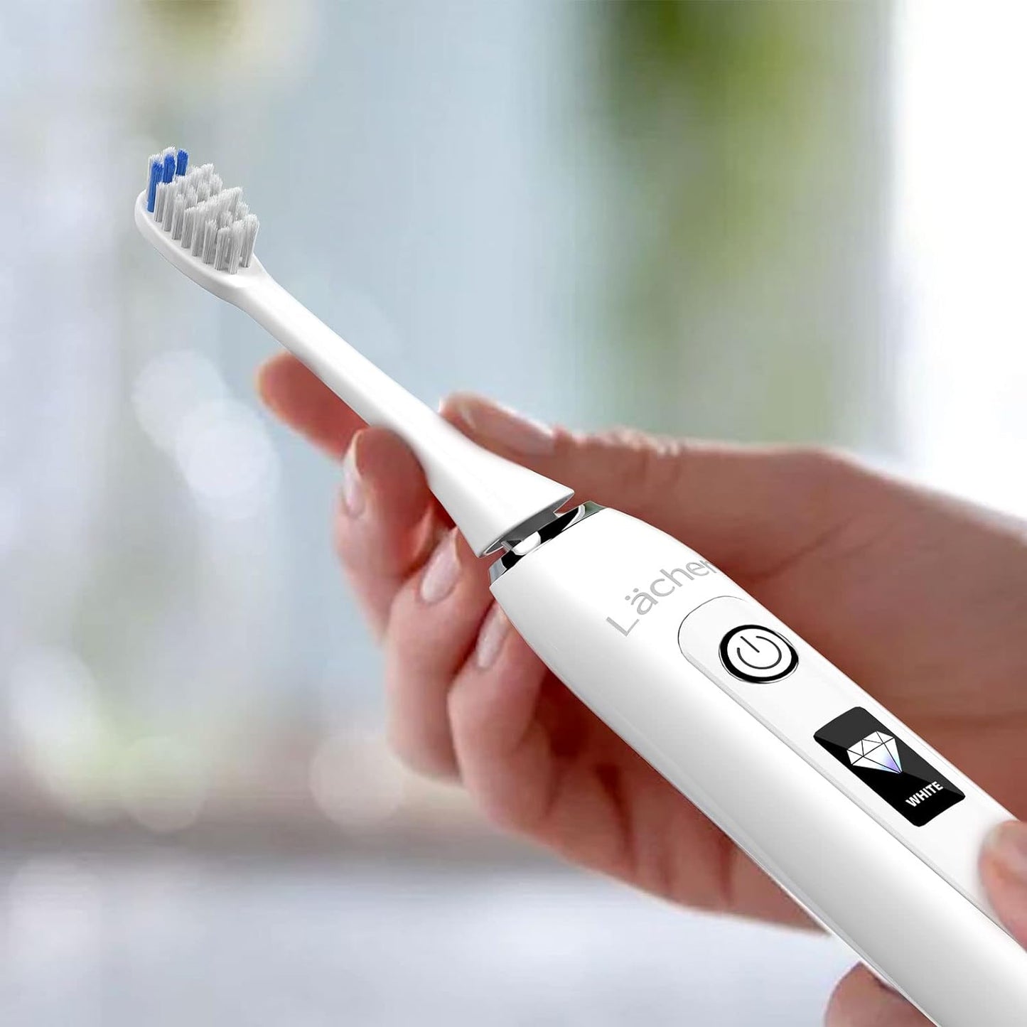 Electro-Sonic Toothbrush with 5 Cleaning Functions, LCD Display, and 4 Replacement Heads