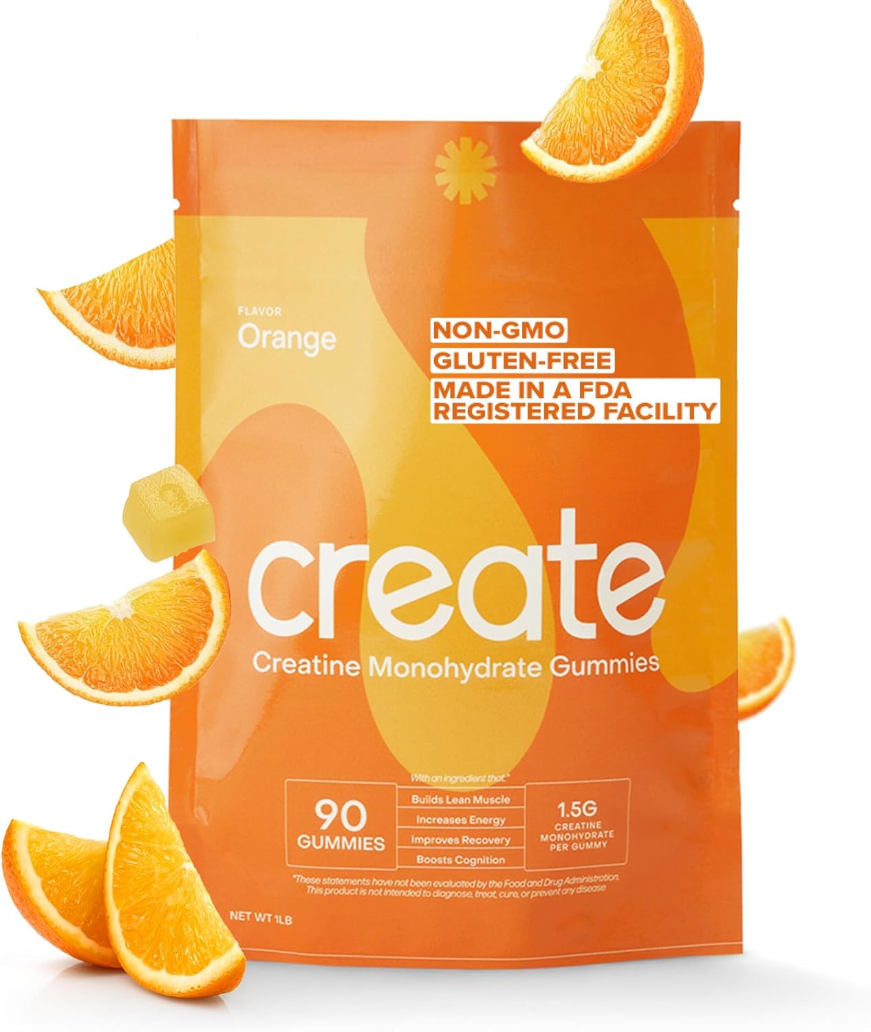 Monohydrate Gluten-Free Gummies for Enhanced Focus and Strength