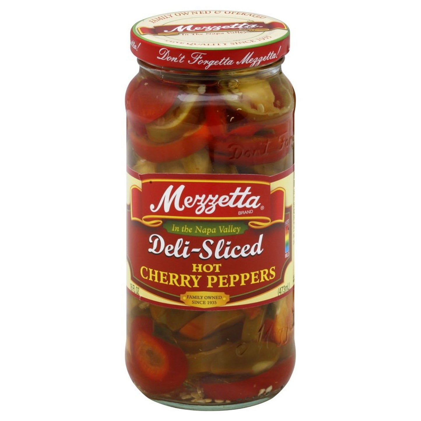 Mezzetta Sliced Hot Cherry Peppers, 16 fl oz