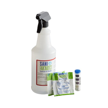 San Jamar Sani Station Cleaner Kit with Spray Bottle & Test Strips