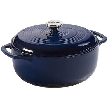 Enameled Cast Iron Dutch Oven Lodge 6 Quart–Indigo