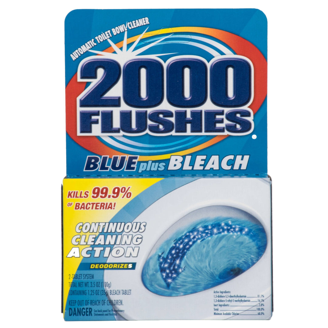 Toilet Bowl Cleaner 2000 Flushes-208017 Blue Plus Bleach Automatic  3.5 Oz