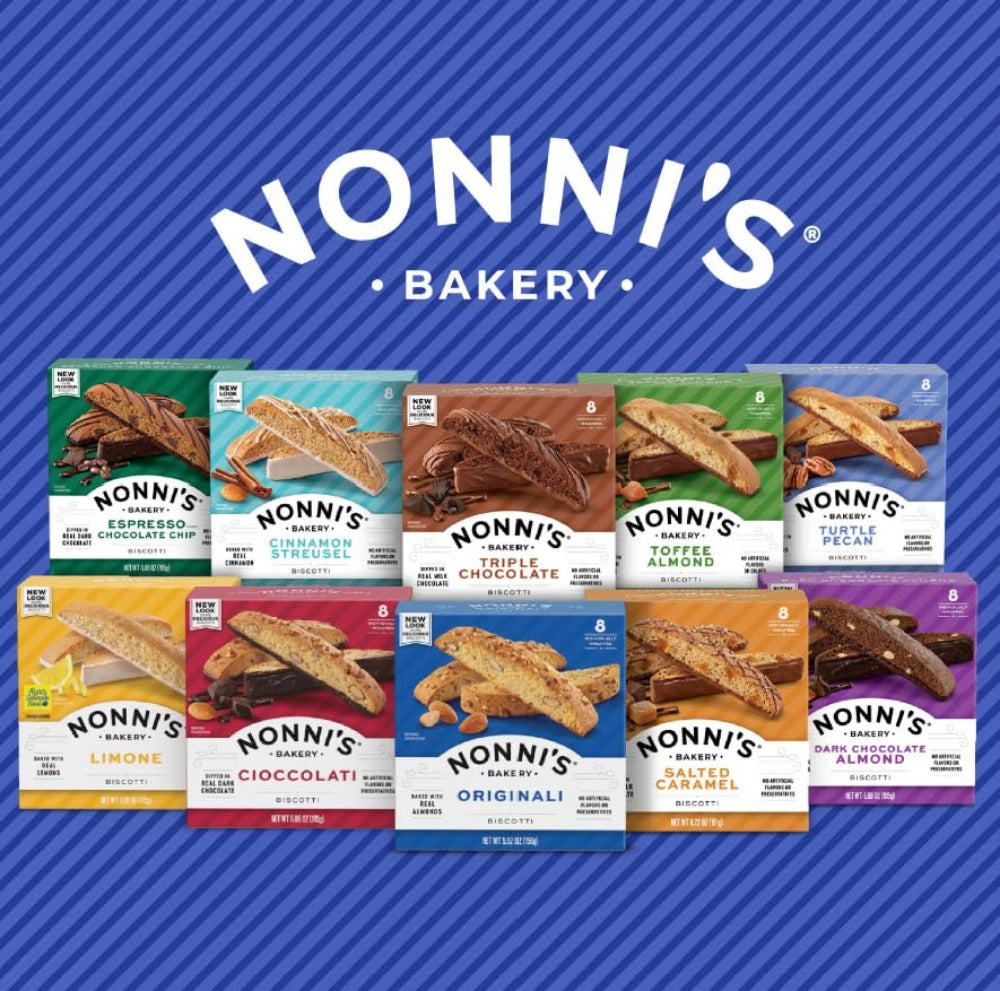 Nonni's Dark Chocolate Almond Biscotti Italian Cookies 6.88 oz Pack of 1