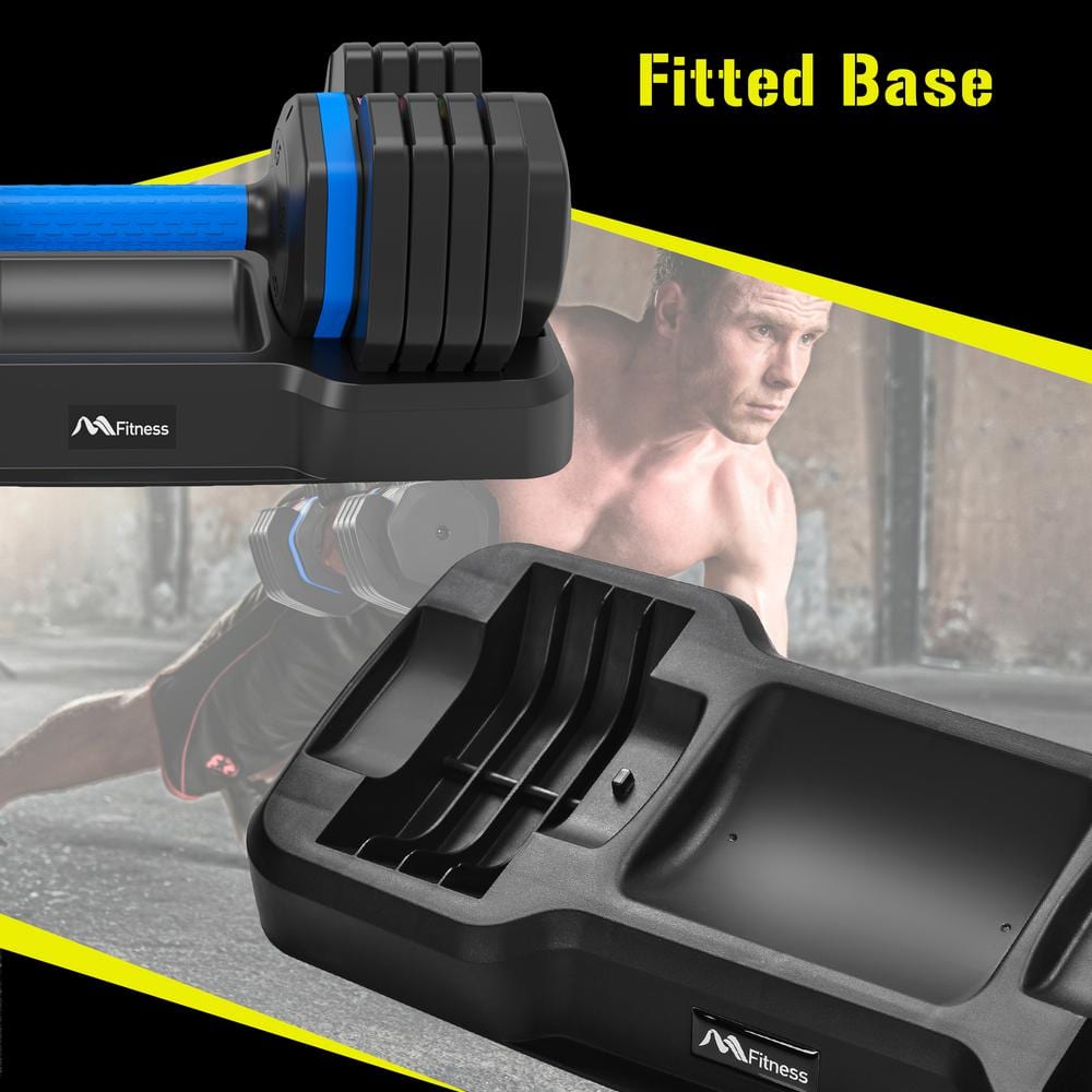 Adjustable Single Dumbell with Tray-55 lb