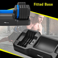 Adjustable Single Dumbell with Tray-55 lb