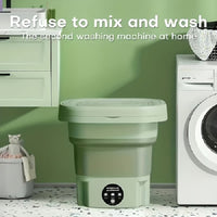 Mini Washing Machine with Large Capacity and Compact Green Design