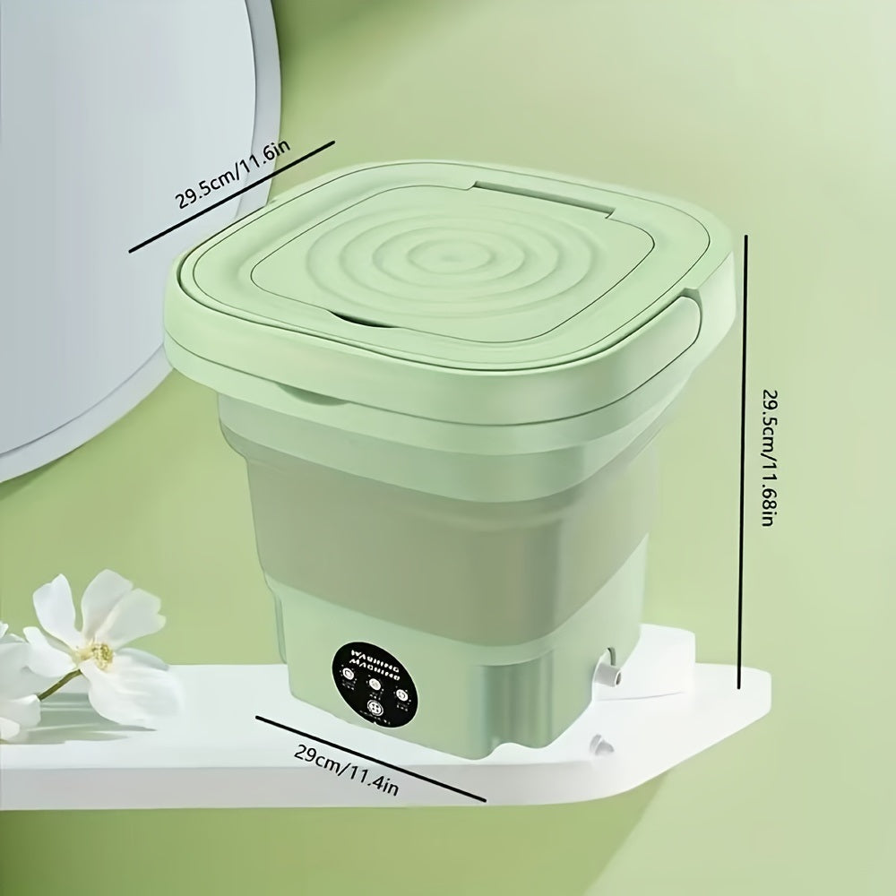 Mini Washing Machine with Large Capacity and Compact Green Design