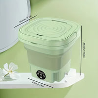 Mini Washing Machine with Large Capacity and Compact Green Design