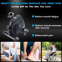 Portable Mini Exercise Pedal Bike with Digital Monitor & Adjustable Resistance