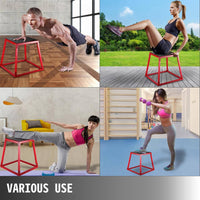 Plyometric Platform Box with Rubber Grip 18 in. Red